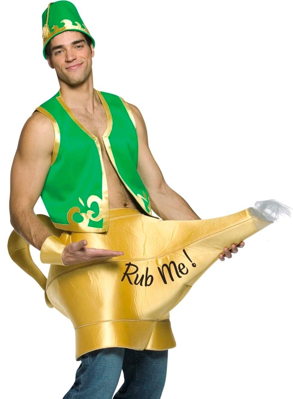 Rasta Imposta Rub Me Genie in the Lamp Adult Halloween Costume Funny Dress Up